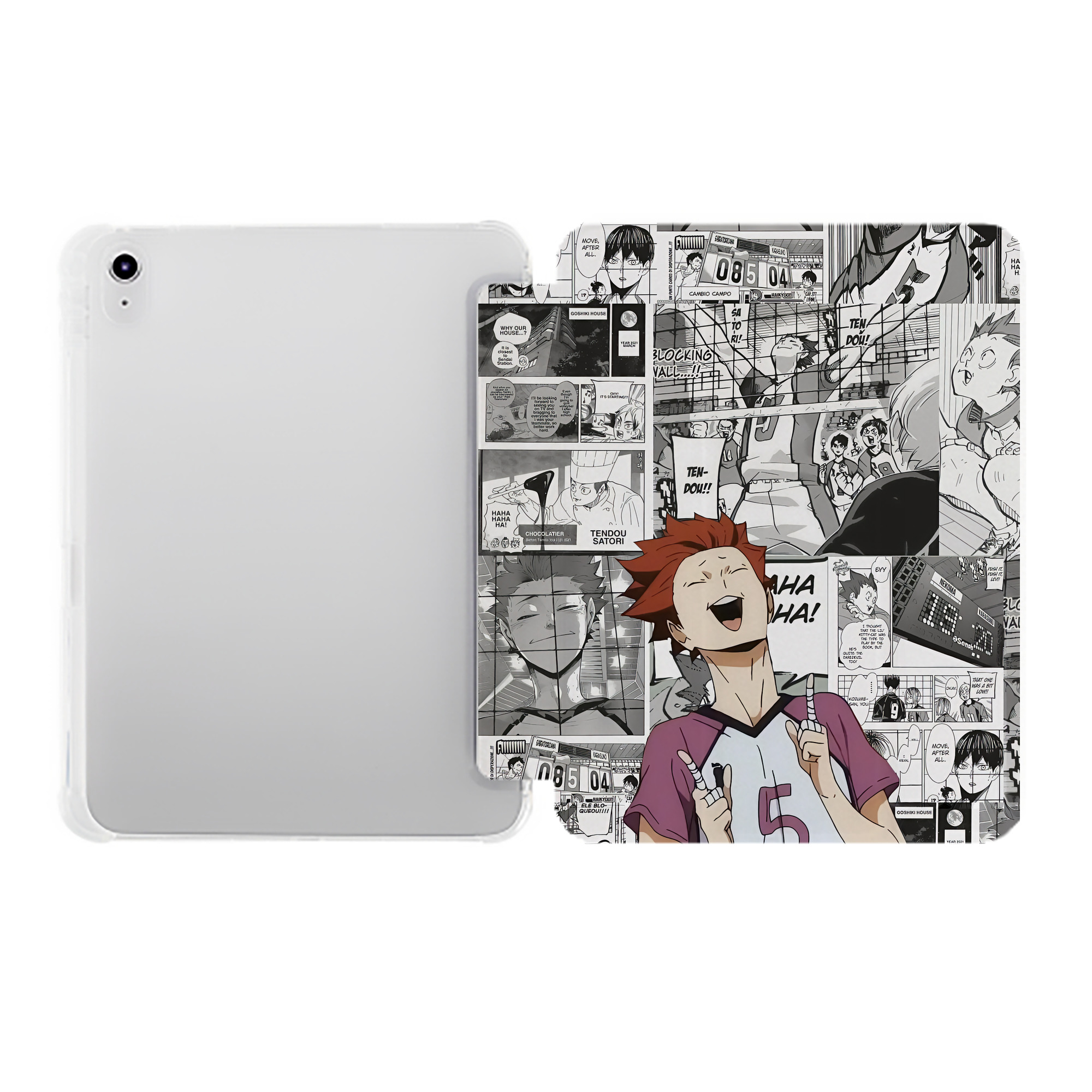 （画像用） ハイキュー!! Haikyu!! IPad ケース ペン収納付き 三つ折りスタンド PUレザー×シリコン 対応機種9.5/10.5/10.9インチ